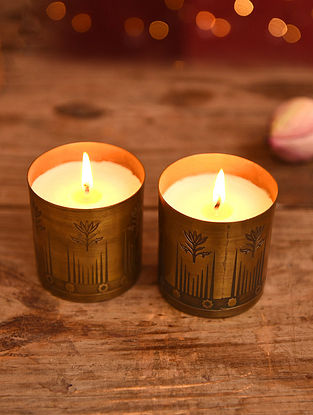 Handcrafted Soy Wax Votives In A Gift Box (Set Of 2)