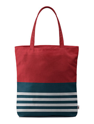 Multicolored Handcrafted Canvas Tote Bag