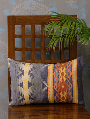 Bohemian Multicolor Cotton Jacquard Cushion Cover (18in x 12in)