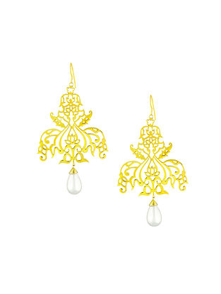 Gold Plated Sterling Silver Earrings with Pearls