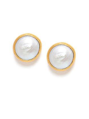 Baroque Pearl Gold Plated Earrings
