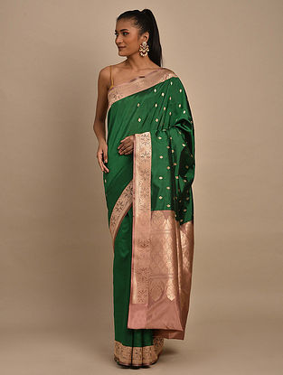 Green Handwoven Benarasi Silk Saree