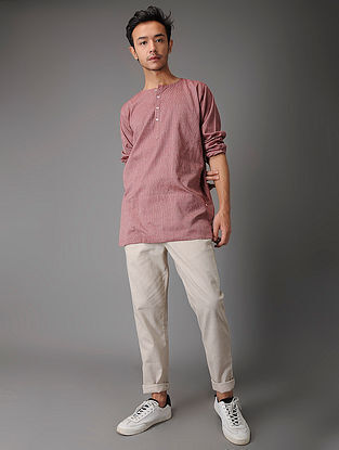 Pink Handloom Cotton Shirt