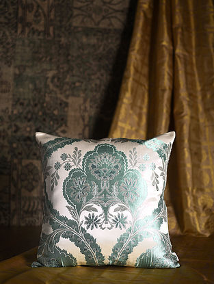 Garden of The East Green Silk Cushion Cover (20in x 19.5in)