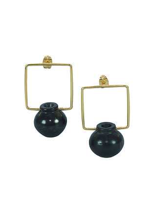 Black Gold Plated Handcrafted Earrings