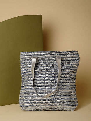 Blue Handcrafted Recycled Denim Tote Bag