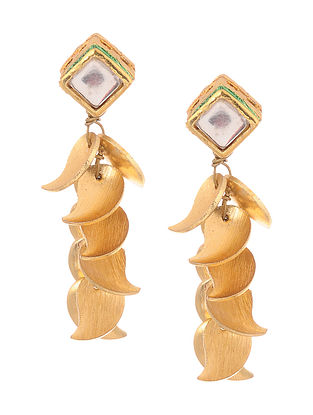 Classic Gold Tone Kundan Inspired Earrings