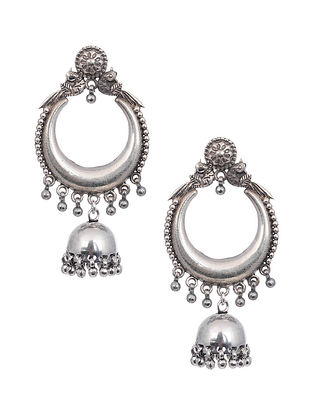 Tribal Silver Jhumki Earrings