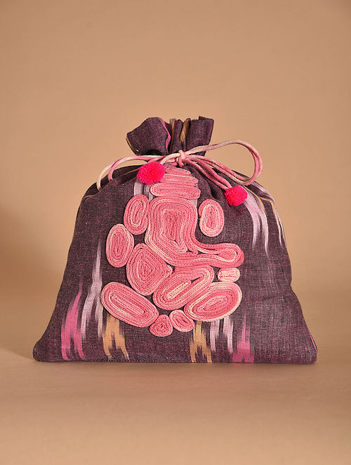 Multicolored Handmade Ikat Cotton Potli