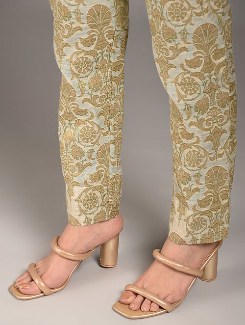Buy online Green Brocade Pants from Capris  Leggings for Women by Schwof  for 759 at 53 off  2023 Limeroadcom