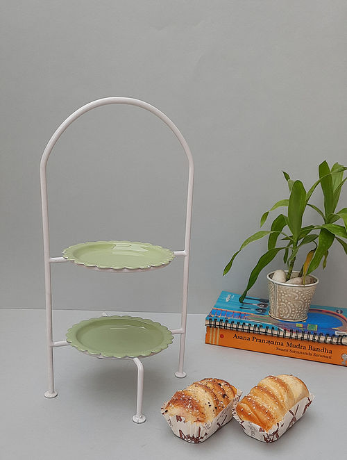 Mint Green Cake Stand (Dia-7.09in ,H-14.17in)