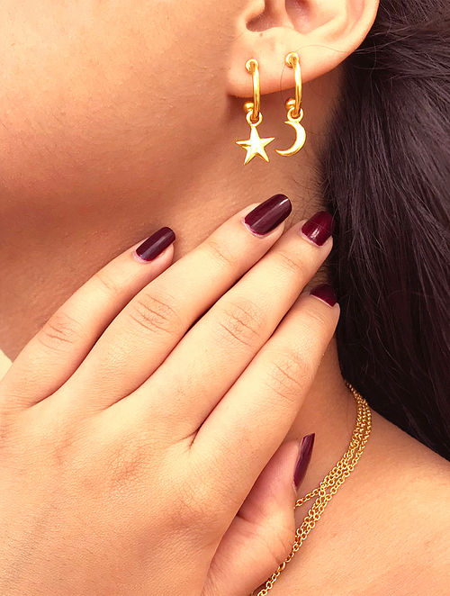 Gold Tone Handcrafted Earrings
