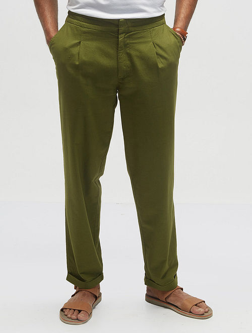 Buy online Crimsoune Club Mens Olive Green Textured Trousers from Bottom  Wear for Men by Crimsoune Club for 1679 at 20 off  2023 Limeroadcom