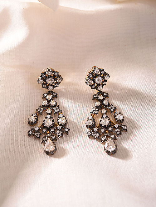 10kt 14kt 18kt Real Diamond Dangle Earrings  GeumJewels