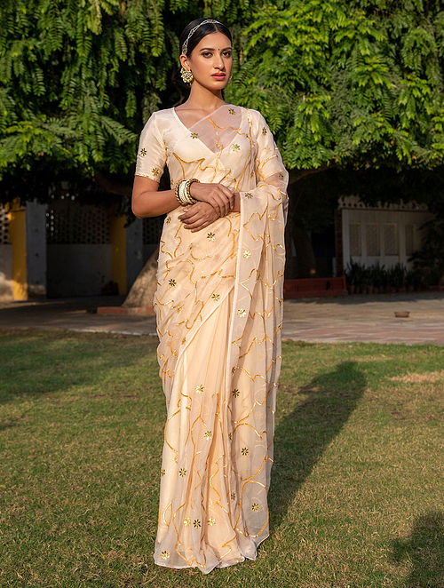 Buy Beige Soft Silk Traditional Wear Weaving Saree Online From Wholesale  Salwar.
