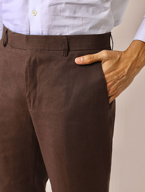 Dark Brown Soho Trousers  Attire