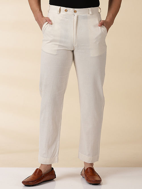 BASICS Casual Trousers  Buy BASICS Comfort Fit Mid Grey Satin Weave Poly Cotton  Trousers Online  Nykaa Fashion