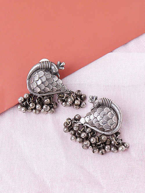 German Silver Oxidised Jewellery Earrings  Digital Dress Room
