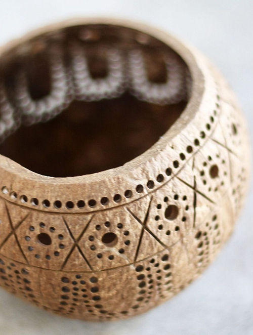 DIY COCONUT Shell CANDLE 