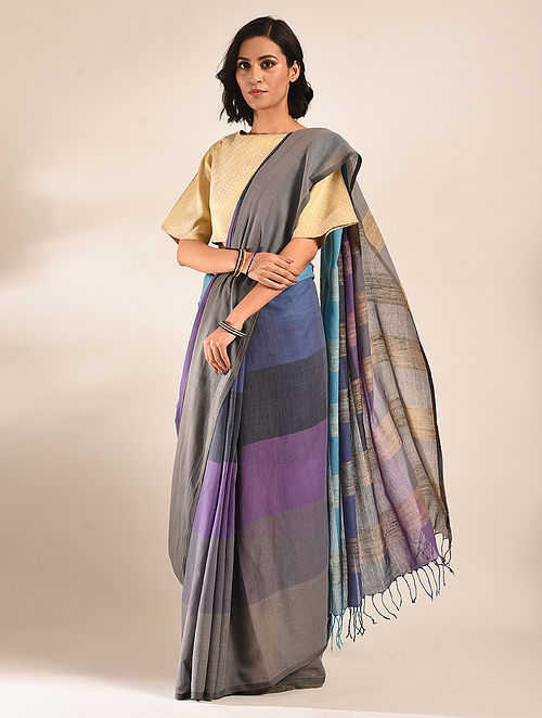 Multicolour Handwoven Silk cotton Saree 