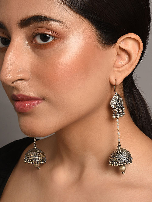 Buy Gold plated Imitation Jewelry Real AD Stones Daily Wear Jhumka Earrings  online  Griiham