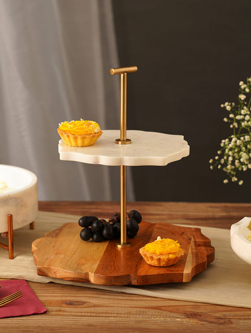 Brown Wooden 2 Tier Cake Stand at Best Price in Moradabad | Decor Homes  Arena