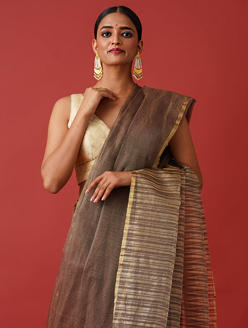 Pine Green With Magenta Pallu Silk Cotton Saree – BharatSthali