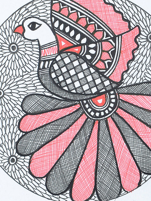 Madhubani peacock by artist Sudipta Dey  Image Drawing  Mojarto