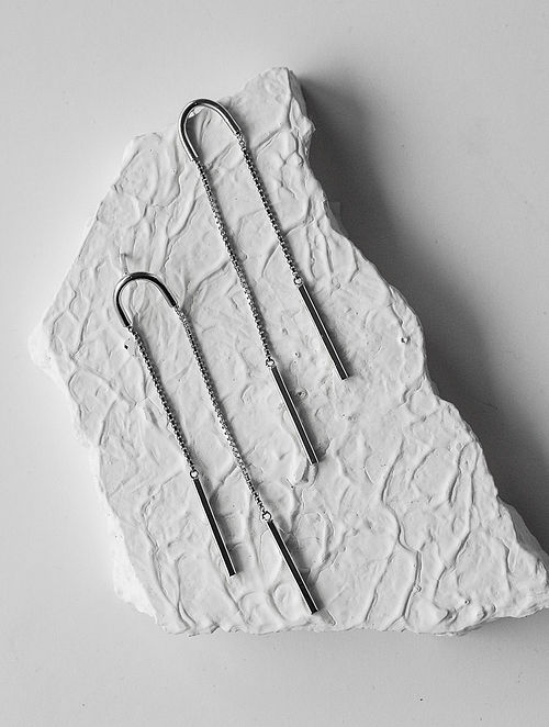 Silver Tone Handcrafted Earrings