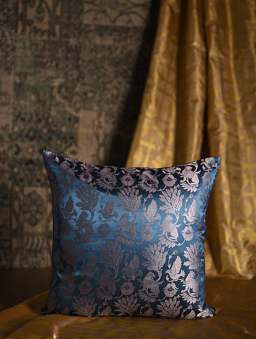 Chimera Blue Silk Cushion Cover (20in x 20in)