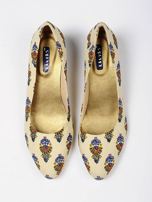 Buy Peach Heeled Sandals for Women by Klexio Online | Ajio.com