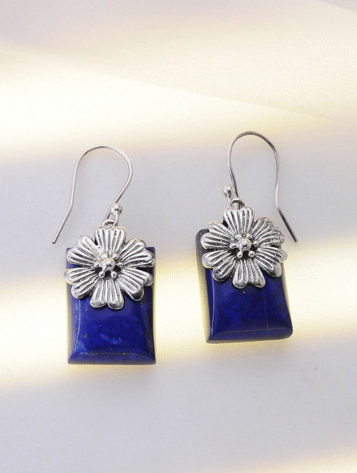 Silver Earrings with Lapis Lazuli