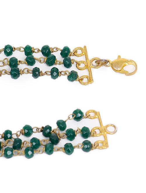 22 Karat Gold Jade Bracelet