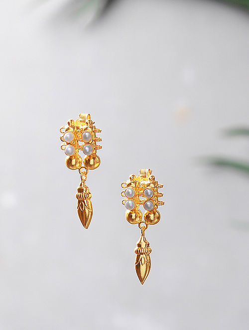 Pearl Gold-plated Silver Earrings