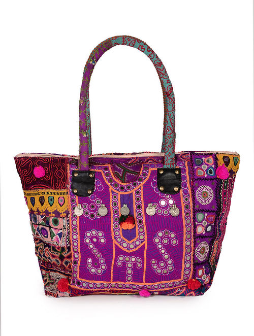 Buy Multi-Color Banjara Embroidered Tote Bag Online at Jaypore.com