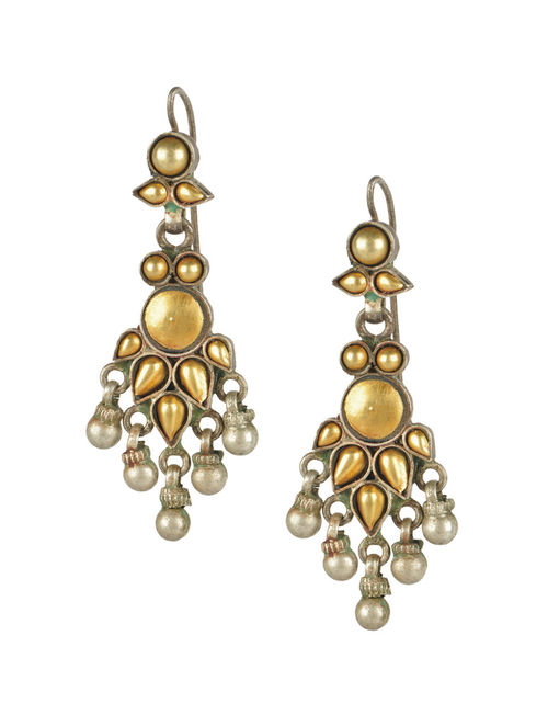 Buy Golden Leaf Brushed-Finish Earrings Online at Jaypore.com