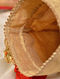 Beige Handcrafted Silk Potli