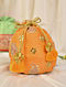Orange Handcrafted Silk Potli