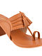 Tan Handcrafted Leather Kolhapuri Block Heels