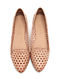 Pink Handwoven Genuine Leather Shoes