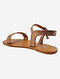Gold Handcrafted Faux Leather Sandals