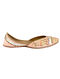 Peach Handcrafted Beaded Leather Juttis