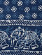 Blue Natural Dyed Block Printed Mul Stole