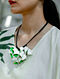 Green White Handcrafted Necklace