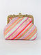 Multicolored Handcrafted Printed Raw Silk Clutch
