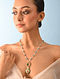Gold Polki Turquoise Necklace With Ruby Emerald And Natural Pearls