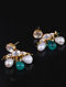 Gold Green Cystal Polki Silver Necklace Set With Pearls And Green Onyx