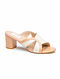 Ivory Pink Handcrafted Genuine Leather Block Heels