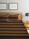 Multicolour Striped Handwoven Cotton King Size Bedcover with Pillow Covers (Set of 3)