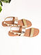 Gold Handcrafted Faux Leather Sandals